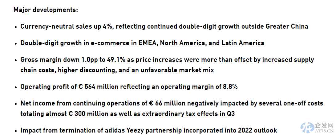 与侃爷分道扬镳之后 阿迪达斯再次下调2022年业绩预期