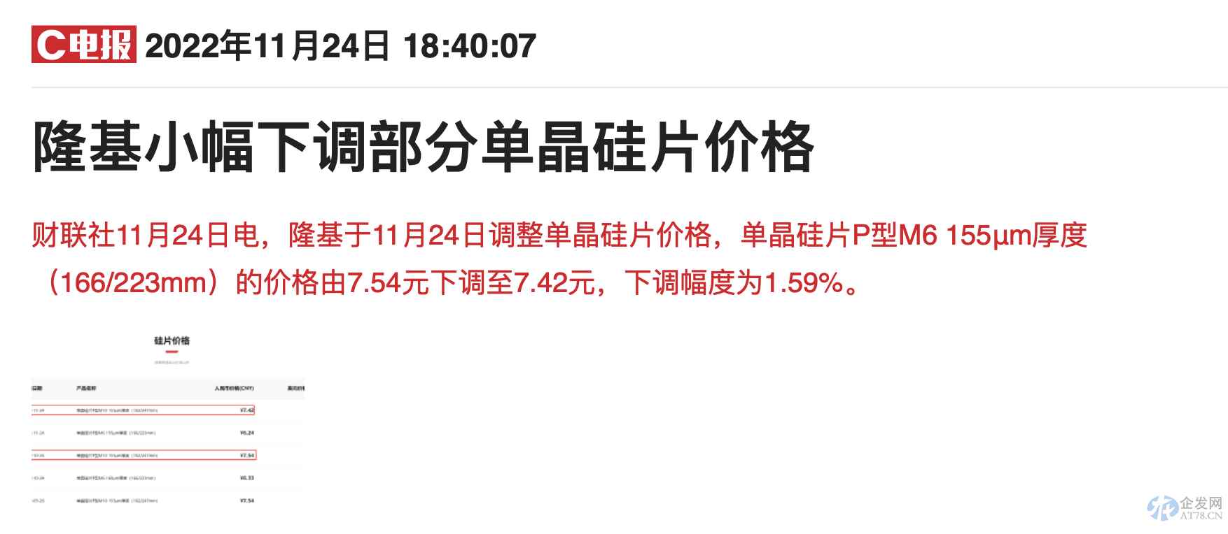 硅片价格战来袭?隆基、中环一个月内先后降价 拐点或提前到来 硅片价格战来袭?隆基、中环一个月内先后降价 拐点或提前到来