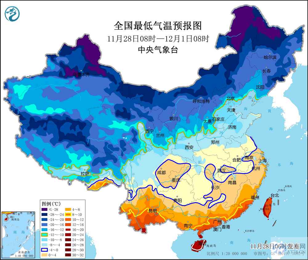 中央气象台继续发布寒潮橙警 部分地区降温幅度可达18℃以上