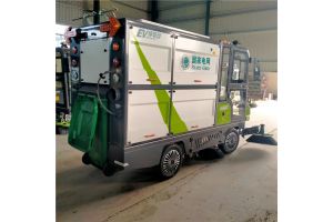 山东道路电动挂桶四轮扫地车价格多少钱厂家济宁盛硕达