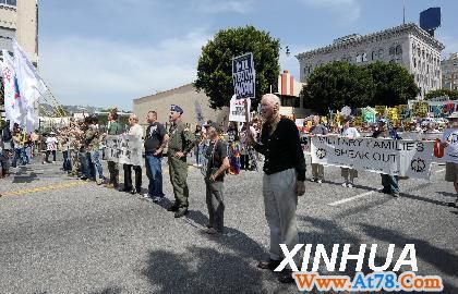 美国加州举行反战游行（1）(图)