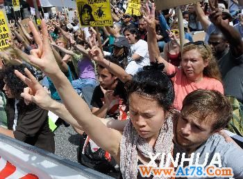 美国加州举行反战游行（2）(图)