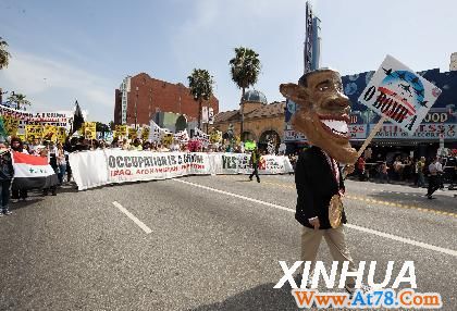 美国加州举行反战游行（5）(图)