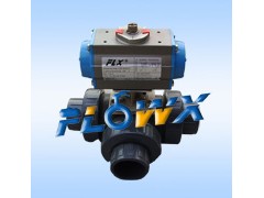 气动塑料球阀气动三通UPVC球阀气动三通L/T型球阀 气动塑料球阀气动三通UPVC球阀气动三通L/T型球阀