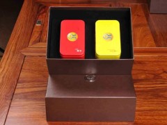 深圳集韵五彩金瓷罐装大红袍礼品茶