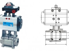 气动内螺纹球阀
