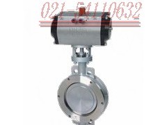 气动对夹式弹性金属硬密封蝶阀