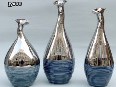 南京现代花瓶 陶瓷电镀花瓶 装饰花瓶 简约花瓶批发