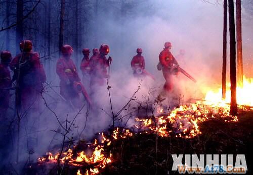 大兴安岭大火第五天 12000名扑火人员昼夜奋战(图)