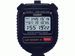 CASIO HS-30W秒表 10组记忆日本制造