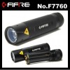 fifire F7760氧化黑色强光电筒 全铝LED手电筒