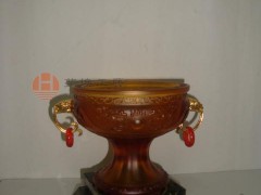 聚宝盆摆件，琉璃摆件，上海工艺品批发，国庆节纪念品
