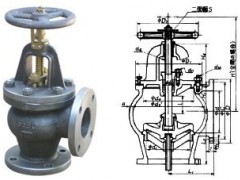 JISF 船用法兰铸铁直角截止阀