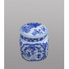 青花方形茶叶罐