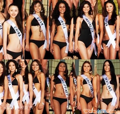 环球小姐比基尼照疯传 唐雯被赞最具潜力(图)