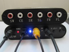 DTS/AC3杜比双音频解码器,数字光纤同轴转模拟5.1声道 DTS/AC3杜比双音频解码器,数字光纤同轴转模拟5.1声道