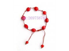 供应编织红豆相思手链