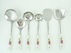 不锈钢强化白玉陶瓷柄厨具，厨具厂家，厨具报价，厨具供应商，厨具供应公司，揭阳厨具厂