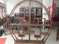 鸡翅木家具红木实木小圆博古架仿古古董架原木多宝格明清古典