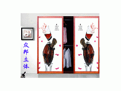 3D立体玻璃移门 光栅立体移门制作