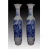 景德镇厂家直销青花陶瓷大花瓶，中国红陶瓷大花瓶，粉彩大花瓶