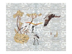 贝景芙蓉出水田园清新背景墙