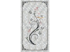 贝景蝶恋花中式风格贝壳背景墙