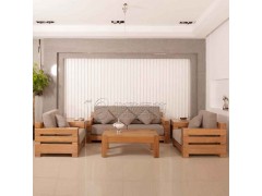 北欧绿荫实木家具客厅实木沙发工厂直销