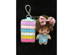 卡通镶钻蒙奇奇钥匙包 汽车钥匙包真皮 卡通镶钻蒙奇奇钥匙包 汽车钥匙包真皮