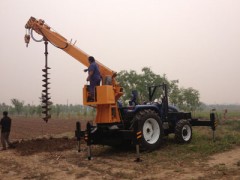 AAA拖拉机改装吊车立杆挖坑一体机 AAA拖拉机改装吊车立杆挖坑一体机