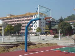 供应埋地固定三节钢化透明玻璃篮球架