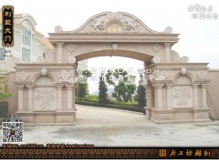 石雕大门围墙/欧式石材大门/别墅大门雕刻 石雕大门围墙/欧式石材大门/别墅大门雕刻