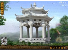 石雕凉亭/八角亭雕刻/双层八角亭 石雕凉亭/八角亭雕刻/双层八角亭